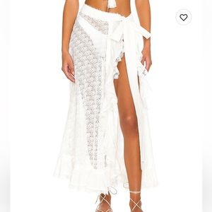 WAIMARI white cover up skirt janeiro skirt